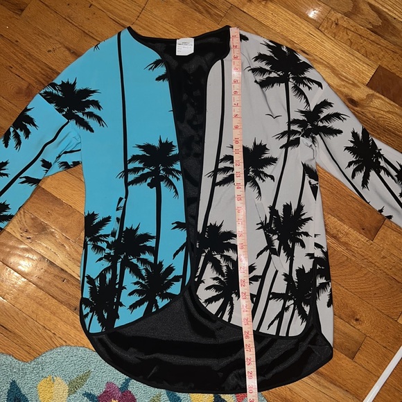 Muse Palm Print Drape Jacket Size 6 NEW - Picture 10 of 10